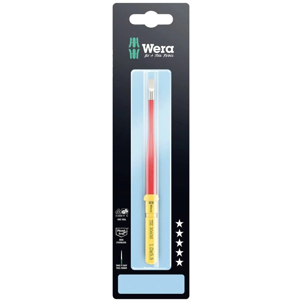 Wera Kraftform Kompakt VDE 3060 iS 1,0x5,5x157mm TIE SB električari ravni prorez izmjenjiva oštrica 5.5 mm slika