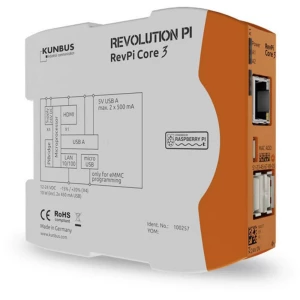 Kunbus RevPi Core3+ 8GB PR100299 PLC upravljački modul 12 V, 24 V slika