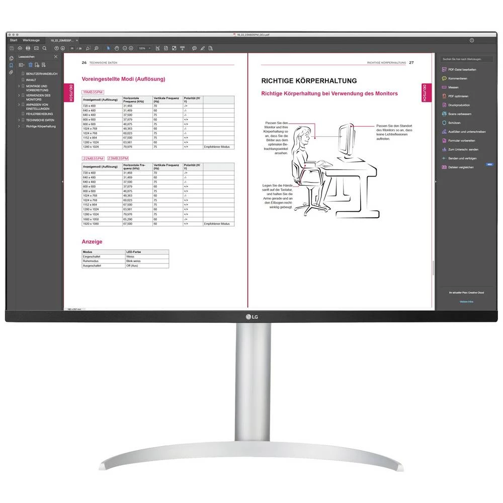 LG Electronics 32UP550-W LED zaslon 80 cm (31.5 palac) Energetska učinkovitost 2021 G (A - G) 3840 x 2160 piksel UHD 4 ms HDMI™, DisplayPort, USB-C™, USB IPS LED slika