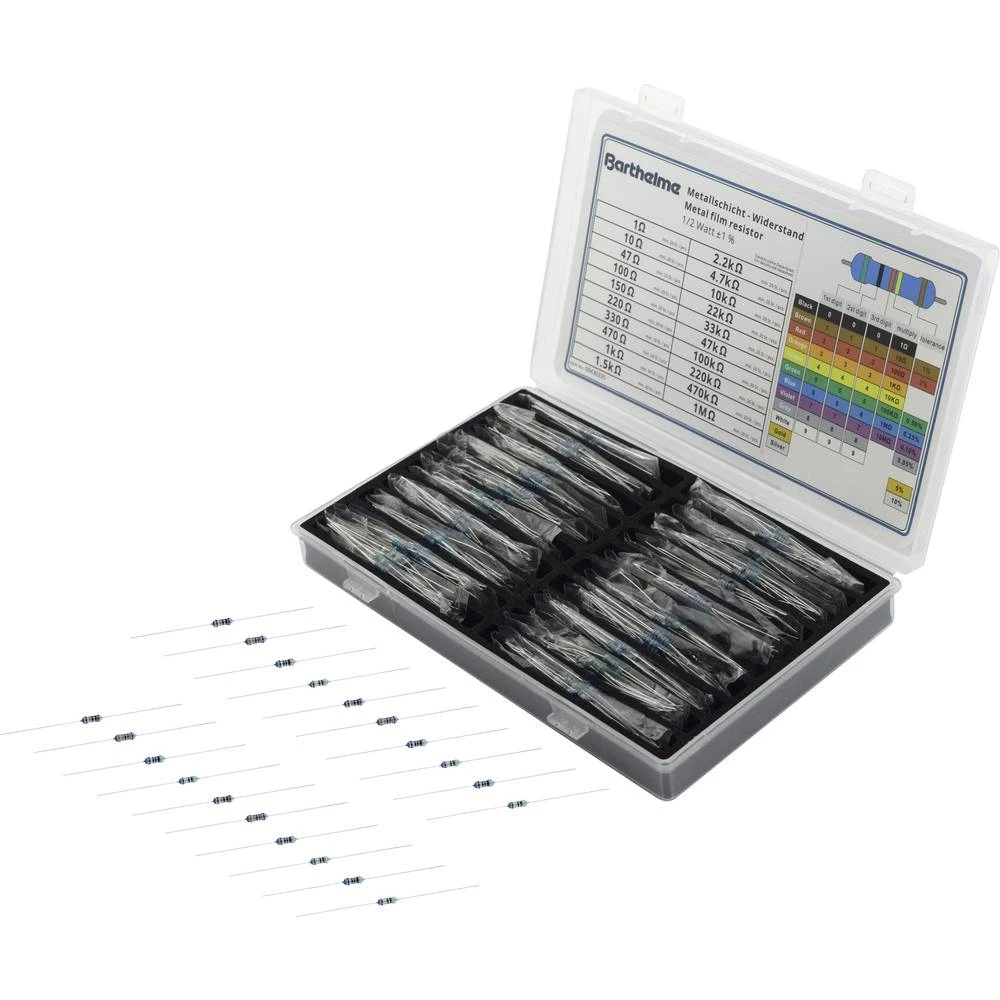 Komplet metalnoslojnih otpora Aksijalno ožičen 0207 0.5 W 1 % Barthelme 00430335 400 ST slika