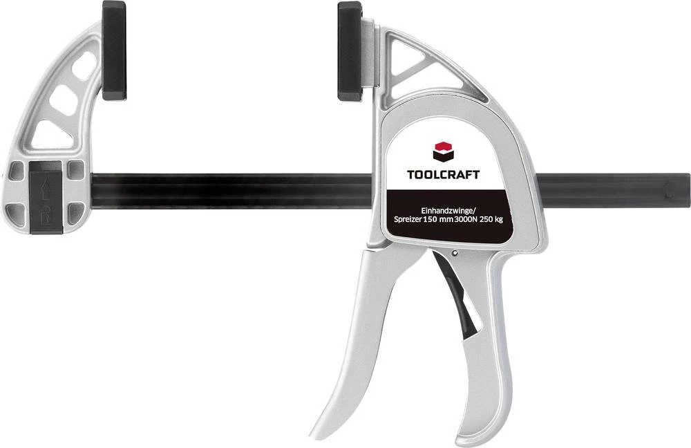 Aluminijska stezaljka 150 x 85 mm 3000N TOOLCRAFT Dimenzije rastovora:85 mm slika