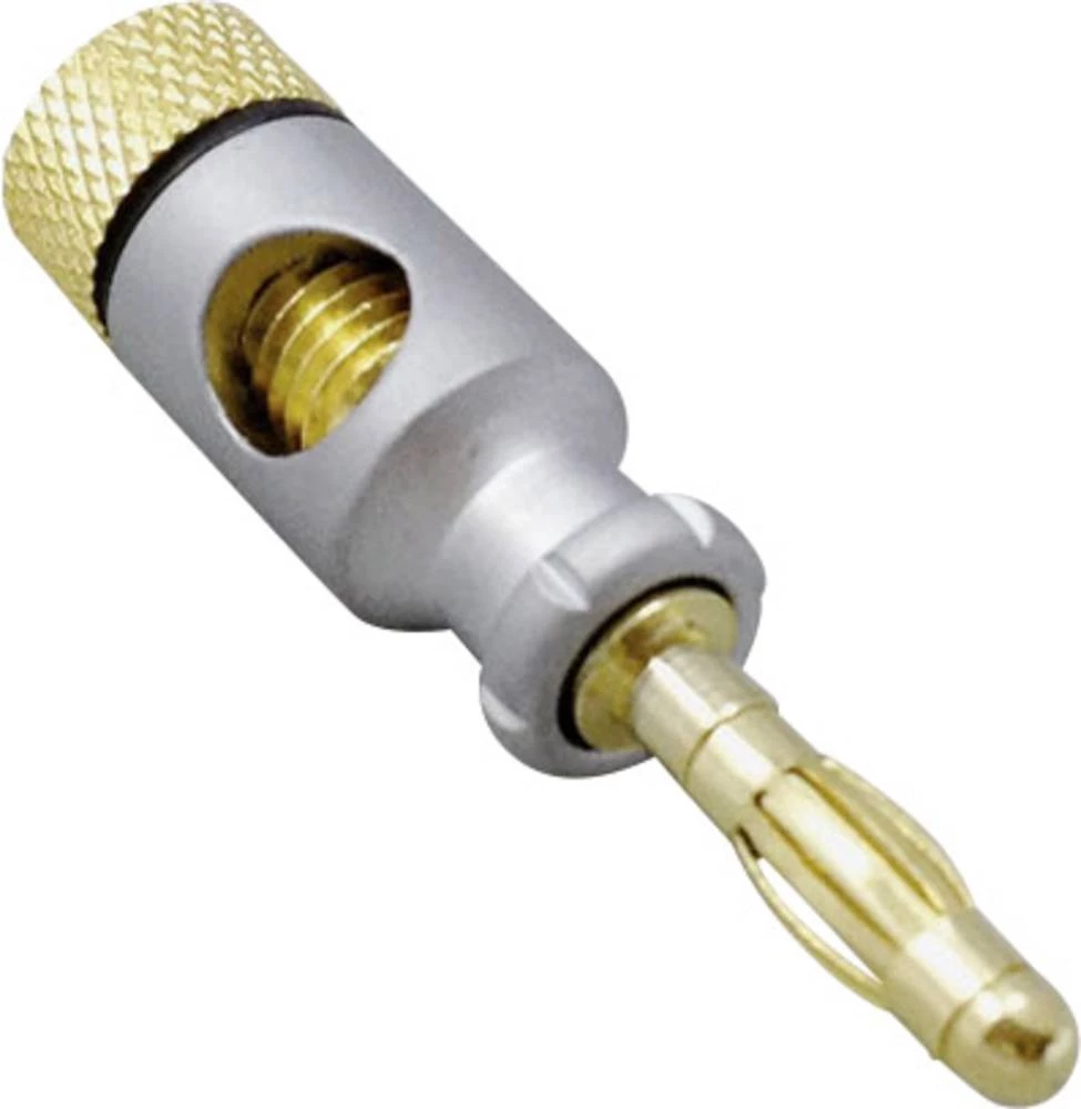 Lamelni utikač Ravni muški konektor Zatik-&Oslash;: 4 mm Crna TRU COMPONENTS 1 ST slika