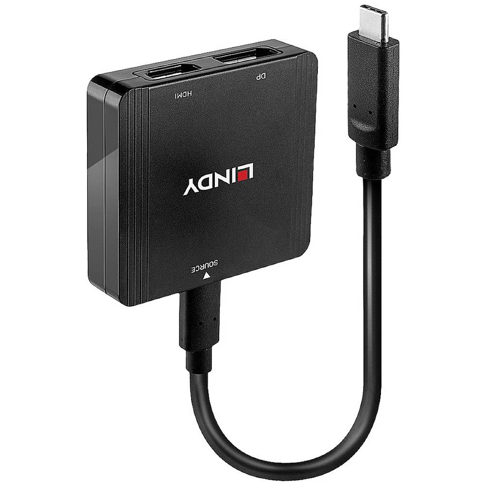 LINDY USB-C™, displayport pretvarač [1x muški konektor USB-C™ - 1x ženski konektor displayport, ženski konektor HDMI] slika