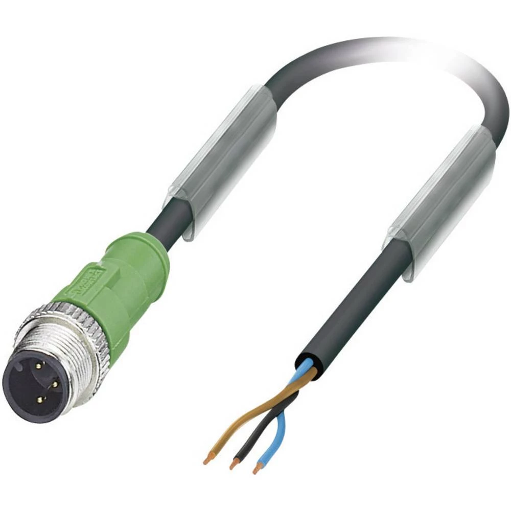 Utični konektor za senzor/aktivator, konfekcionirani M12 Ravni muški konektor 5 m Broj polova: 3 Phoenix Contact 1668030 SAC-3P- slika