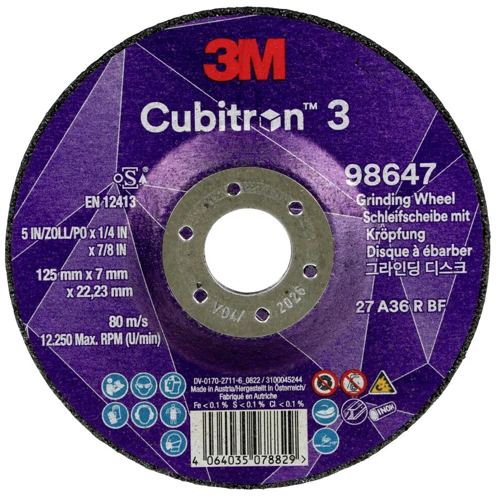 Cubitron 98647 brusna ploča promjer 125 mm Promjer bušotine 22.23 mm 10 St. slika