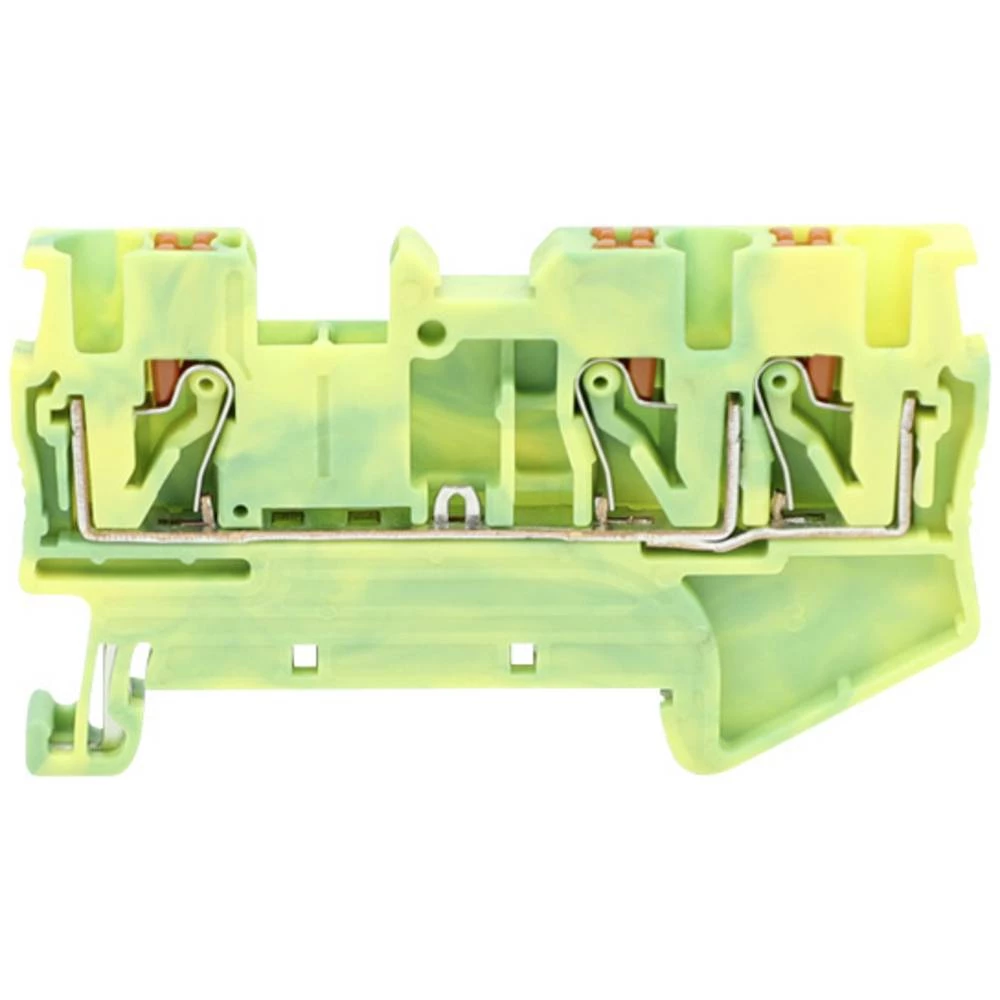 TRU COMPONENTS TC-11592472 prolazna stezaljka 5.2 mm brzo spajanje  standardno zelena, žuta 1 St. slika