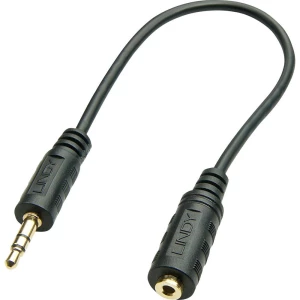 LINDY 35699 35699 utičnica audio adapterski kabel [1x 3,5 mm banana utikač - 1x priključna doza za 2,5 mm banana utikač] crna slika