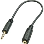 LINDY 35699 35699 utičnica audio adapterski kabel [1x 3,5 mm banana utikač - 1x priključna doza za 2,5 mm banana utikač] crna