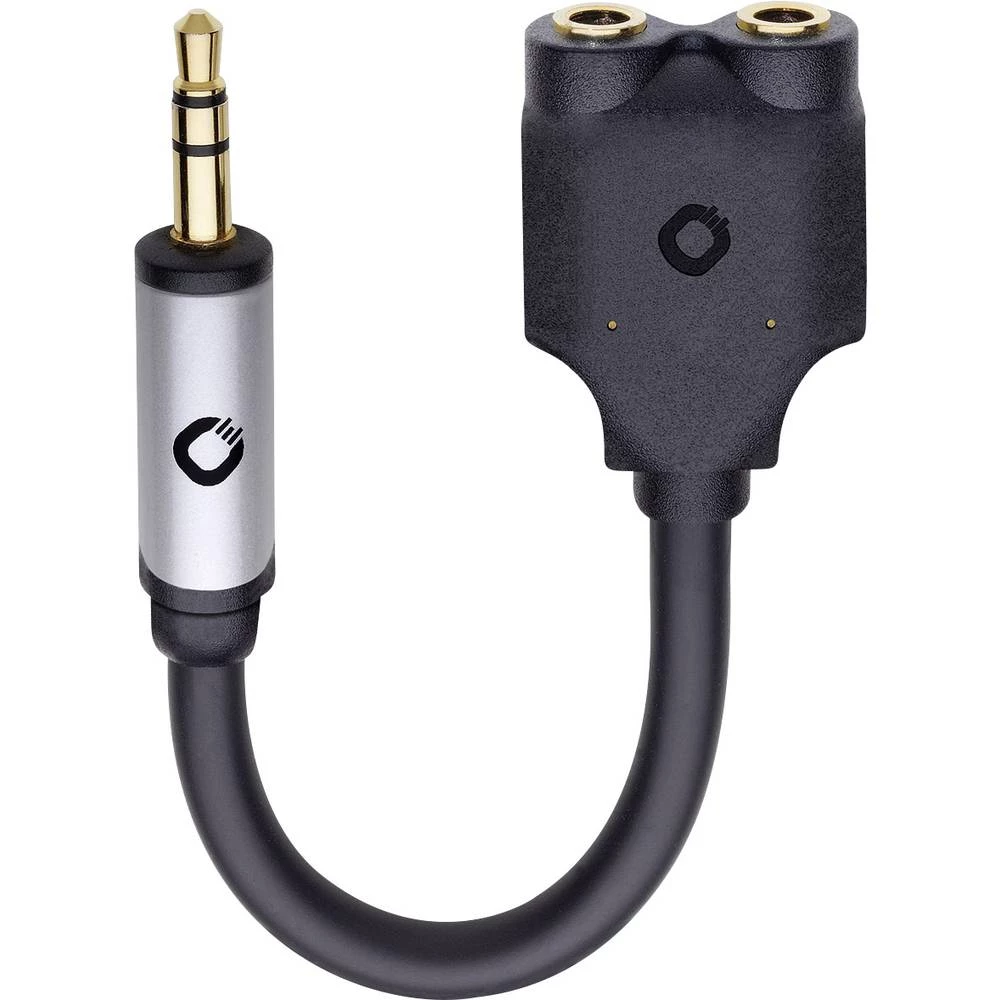 Oehlbach i-Jack AD 35/235 Utičnica Audio Y-adapter [1x 3,5 mm banana utikač - 2x Priključna doza za 3,5 mm banana utikač] Zlatna slika