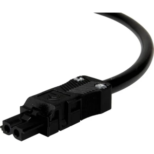 Adels-Contact 14846230 mrežni priključni kabel slobodan kraj - mrežni konektor Ukupan broj polova: 2 crna 3.00 m 25 St. slika