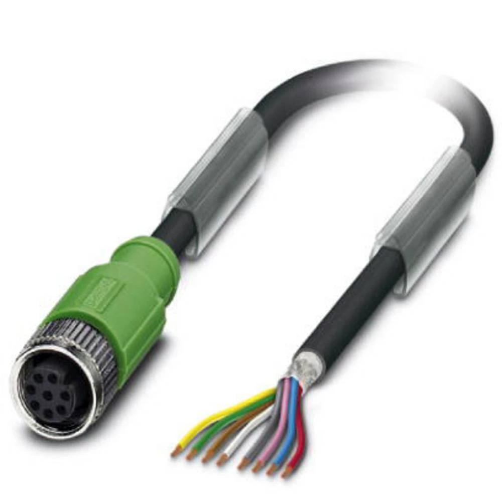 priključni kabel za senzor/aktivator žženski konektor, ravni 10.00 m Broj polova: 8 Phoenix Contact 1400389 SAC-8P-10,0-PUR/M12F slika