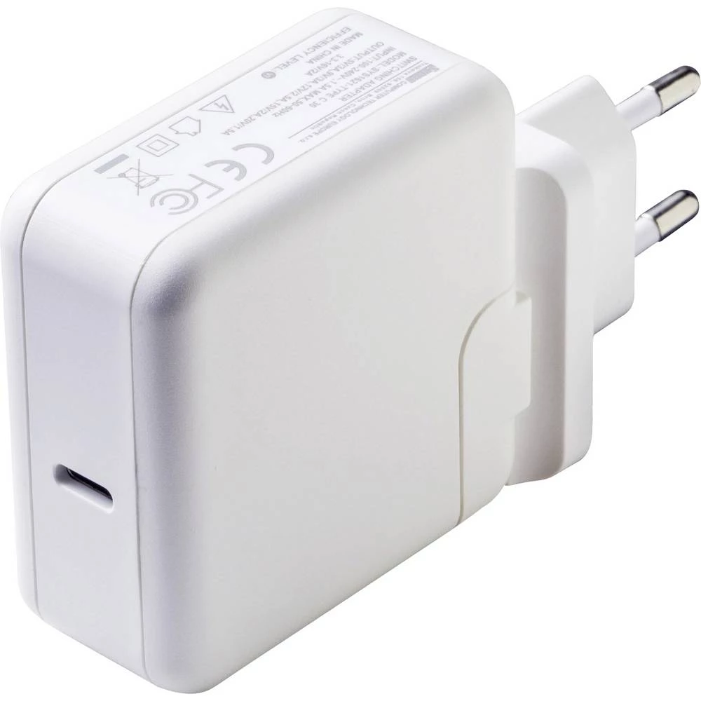 Dehner Elektronik adaptar za putovanje 45 W 1x USB-C® Power Delivery, Power Delivery 3.0, QC 3.0 bijela s europskim adap slika