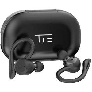 Bluetooth® Sportske Ear Free Stereo-Headset Tie Studio TBE1018 U ušima Vodootporne, Petlja za uho Crna slika