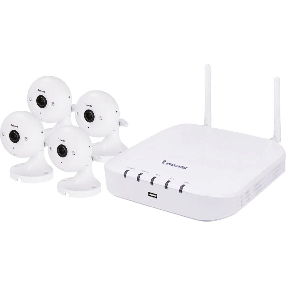 WLAN IP-Bežični nadzorni komplet 4-kanalni Sa 4 kamere 1920 x 1080 piksel Vivotek 199003710G slika