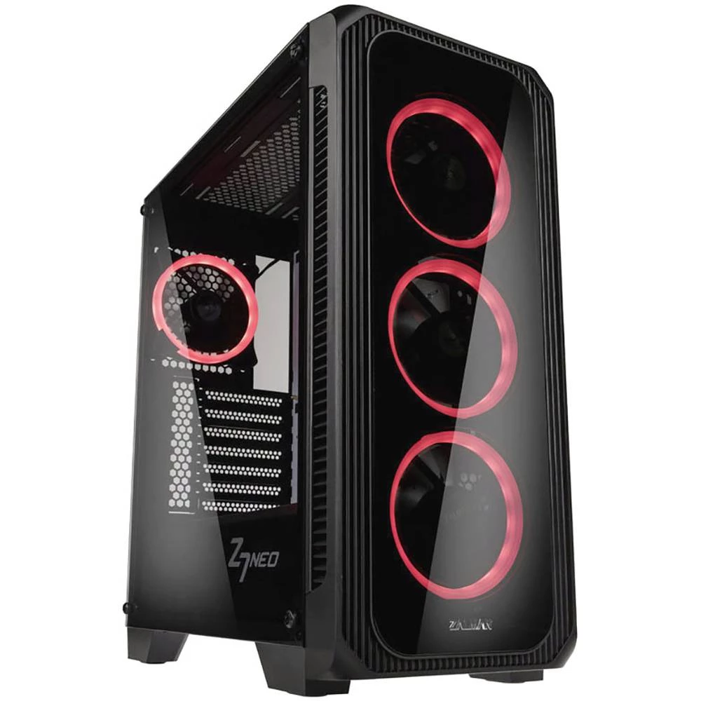 Midi-Tower Kućište Zalman Z7 Neo Crna 4 predinstalirana LED ventilatora, Bočni prozor slika