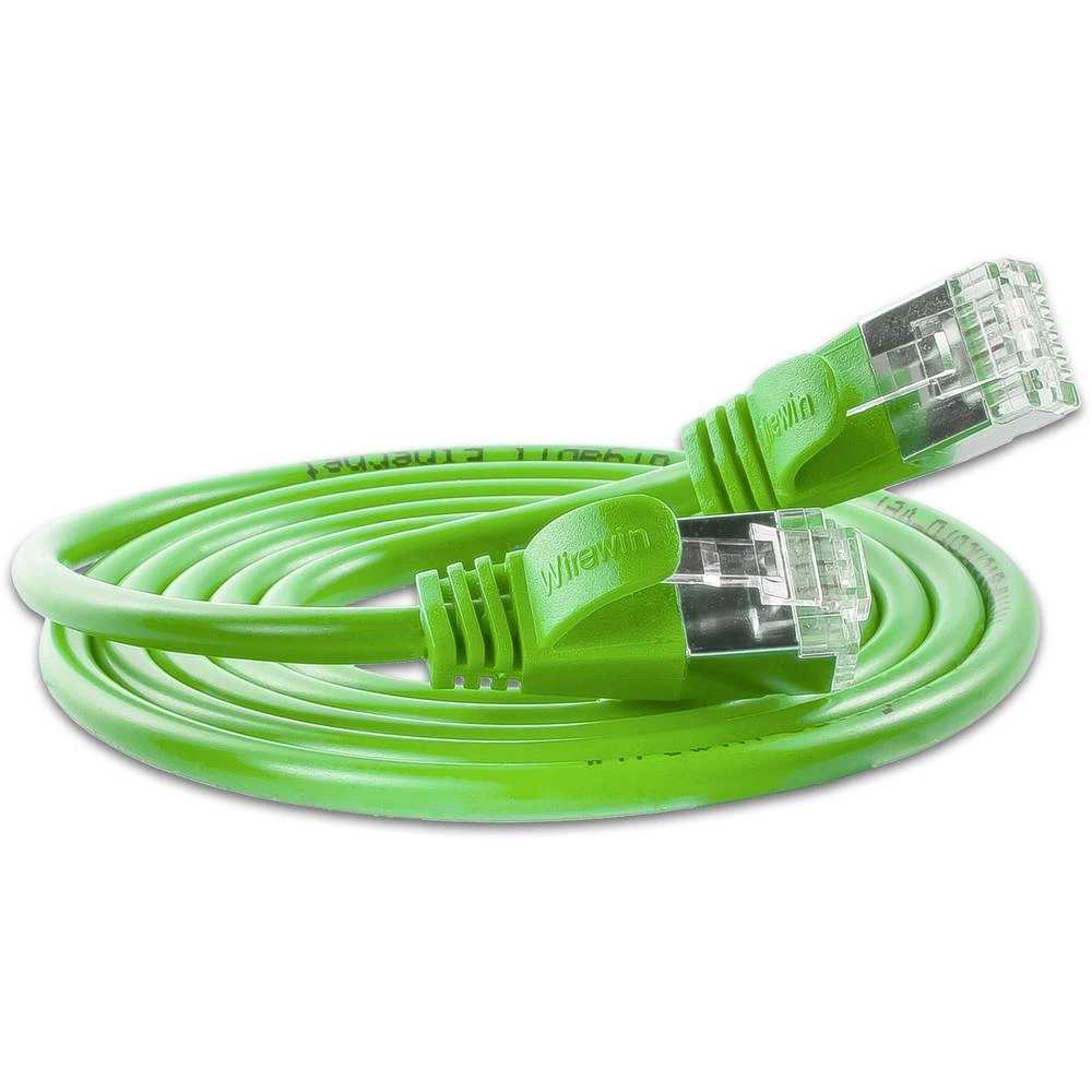 LAN (RJ45) Mreža Priključni kabel CAT 6 U/FTP 0.25 m Zelena Slim Wirewin slika