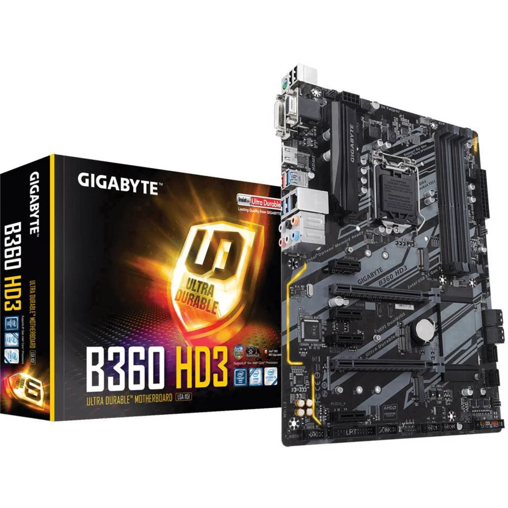Matična ploča Gigabyte B360 HD3 Baza Intel&reg; 1151 Faktor oblika ATX Set čipova matične ploče Intel&reg; B360 Express slika