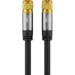 Antene, SAT Priključni kabel [1x Muški konektor F - 1x Muški konektor F] 5.00 m 135 dB Fleksibilan Crna Goobay