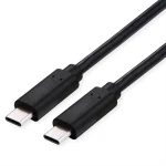 Roline USB kabel  USB-C® utikač, USB-C® utikač 1.00 m crna sa zaštitom 11.02.9082