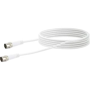 Antene, SAT Priključni kabel [1x Brzi muški konektor F - 1x Brzi muški konektor F] 5 m 10 dB četverostuko zaštićen Bijela Schwai slika