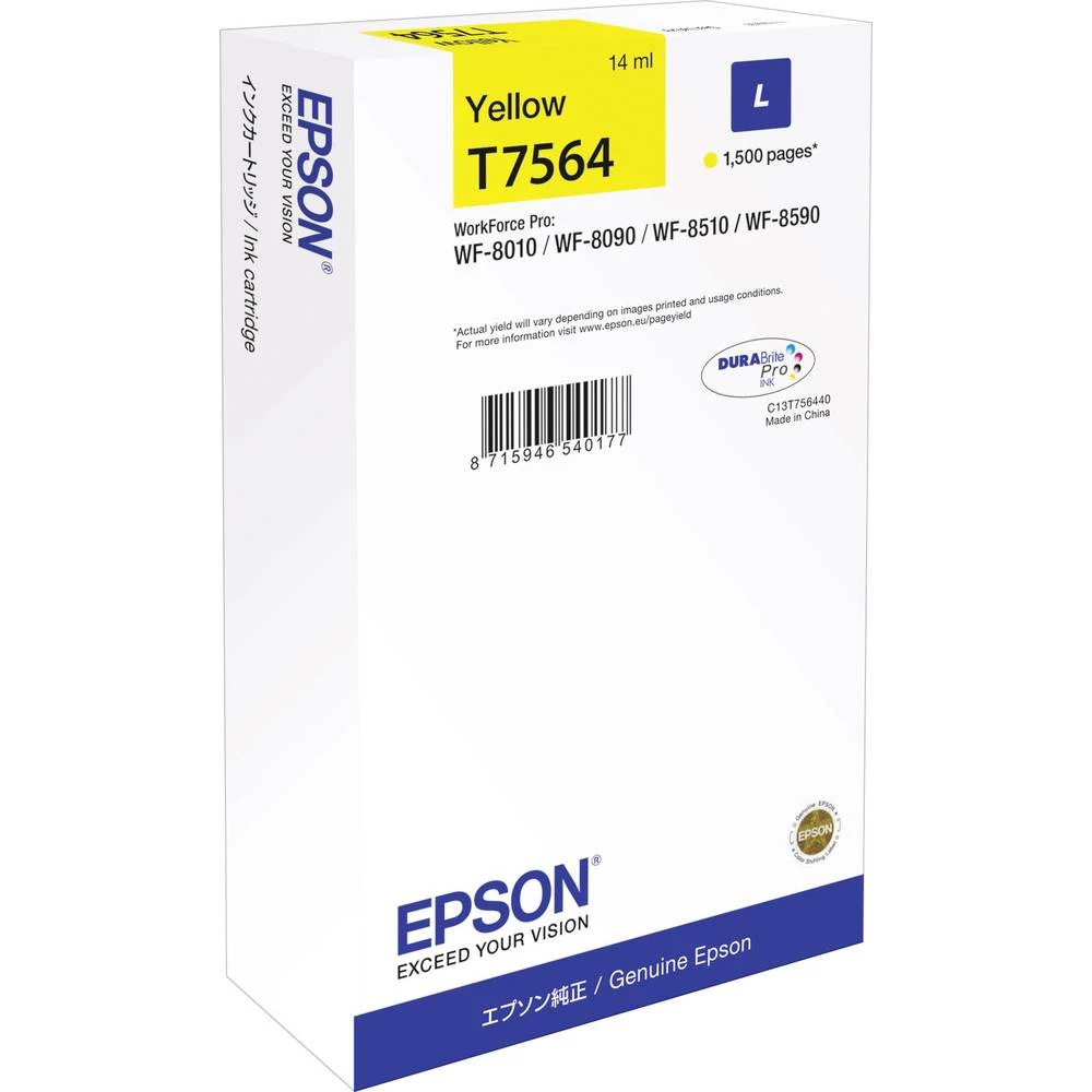 Epson Tinta T7564 Original Žut C13T756440 slika