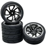 Reely 1:10 cestovni model, sportski automobil  kompletni kotači Speed TR krom-crna, srebrna 4 St.