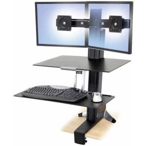 2-struki Stolni nosač za monitor 25,4 cm (10") - 61,0 cm (24") Rotirajuči Ergotron Work-Fit-S slika