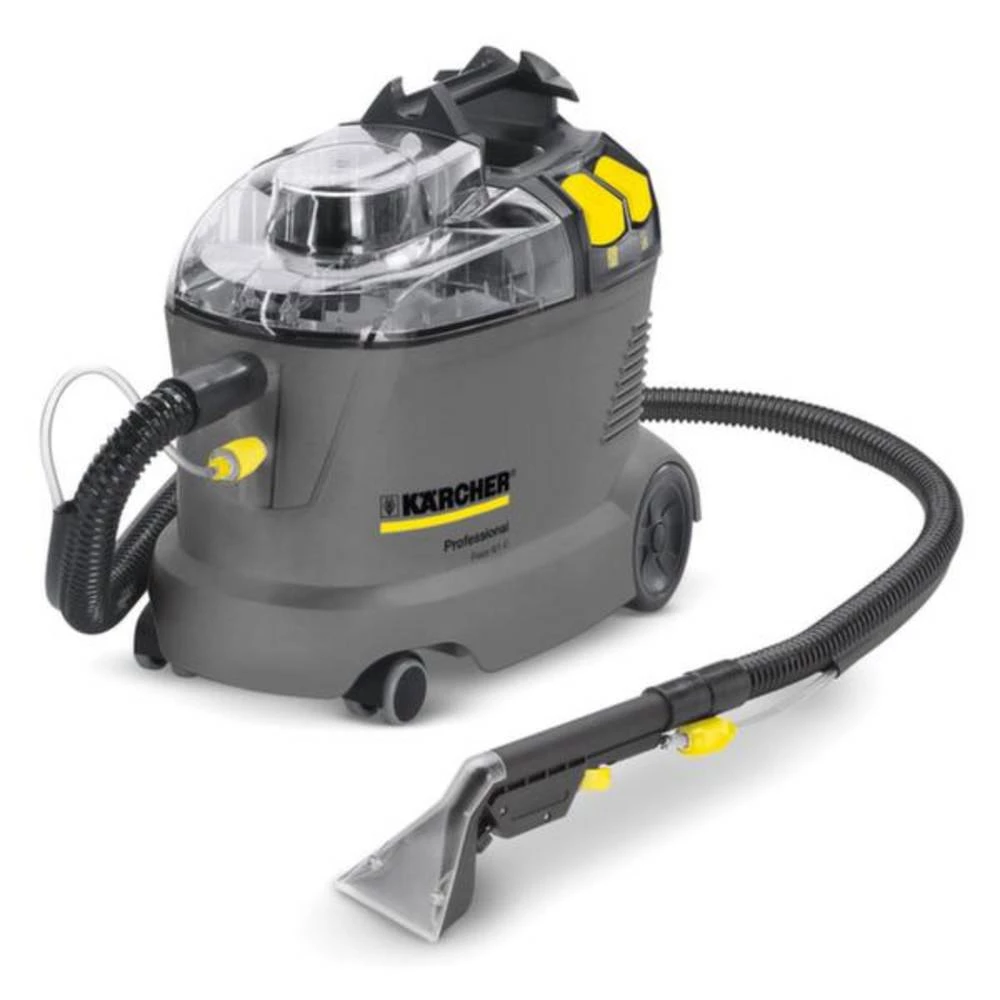 Usisavač, 1x1200 W, protok zraka 3660l / min radni W 230mm, tlak prskanja 1bar, spremnik svježe / prljave vode 8 / 7l Kärcher Puzzi 8/1 C 11002250 usisivač za pranje  1200 W slika