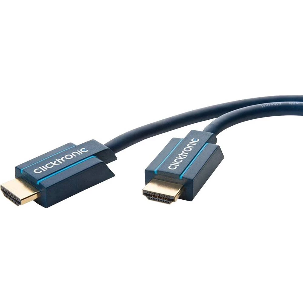 clicktronic HDMI Priključni kabel [1x Muški konektor HDMI - 1x Muški konektor HDMI] 2 m Plava boja slika