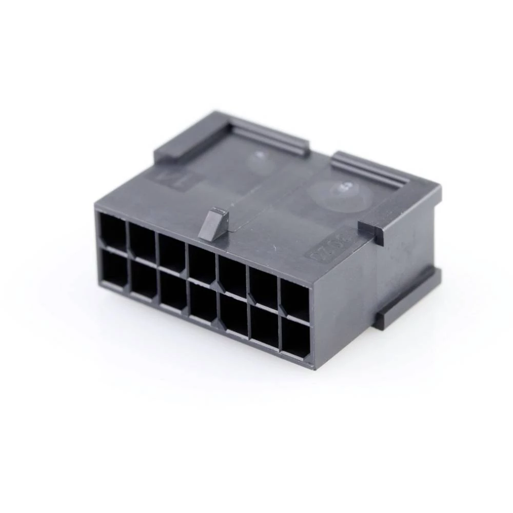 Molex 430201401 Micro-Fit 3.0 Plug Housing, Dual Row, 14 Circuits, UL 94V-0, Low-Halogen, Black slika