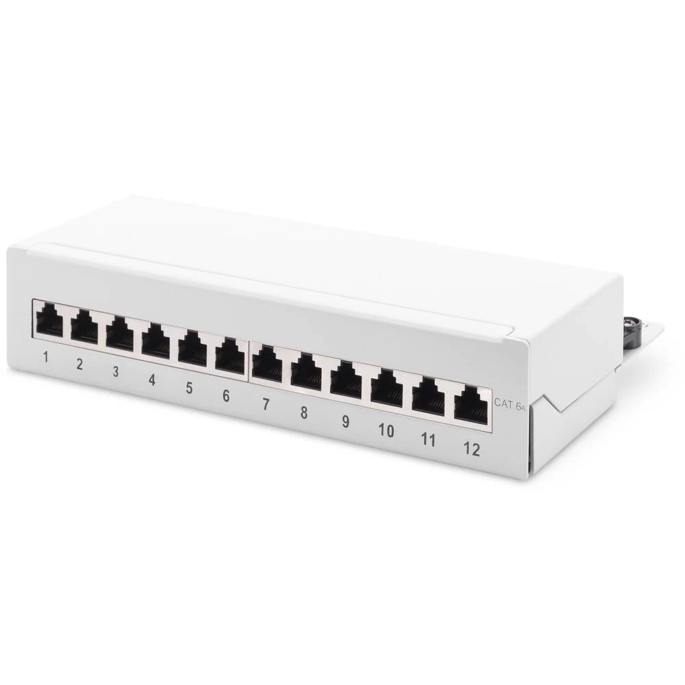 12 ulaza Mreža Patch panel Digitus CAT 6A, CAT 6a (sirovi kabel CAT 7) 1 U slika
