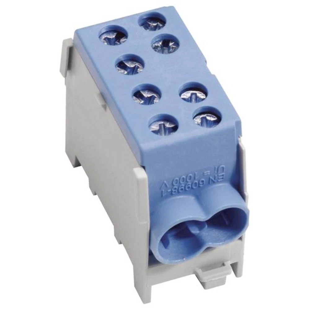 Glavna linijska grana stezaljka 1-pin 2x35-2x25qmm IP20 boja: plava Hager KH35N odvojna stezaljka glavnog voda 1 St. slika