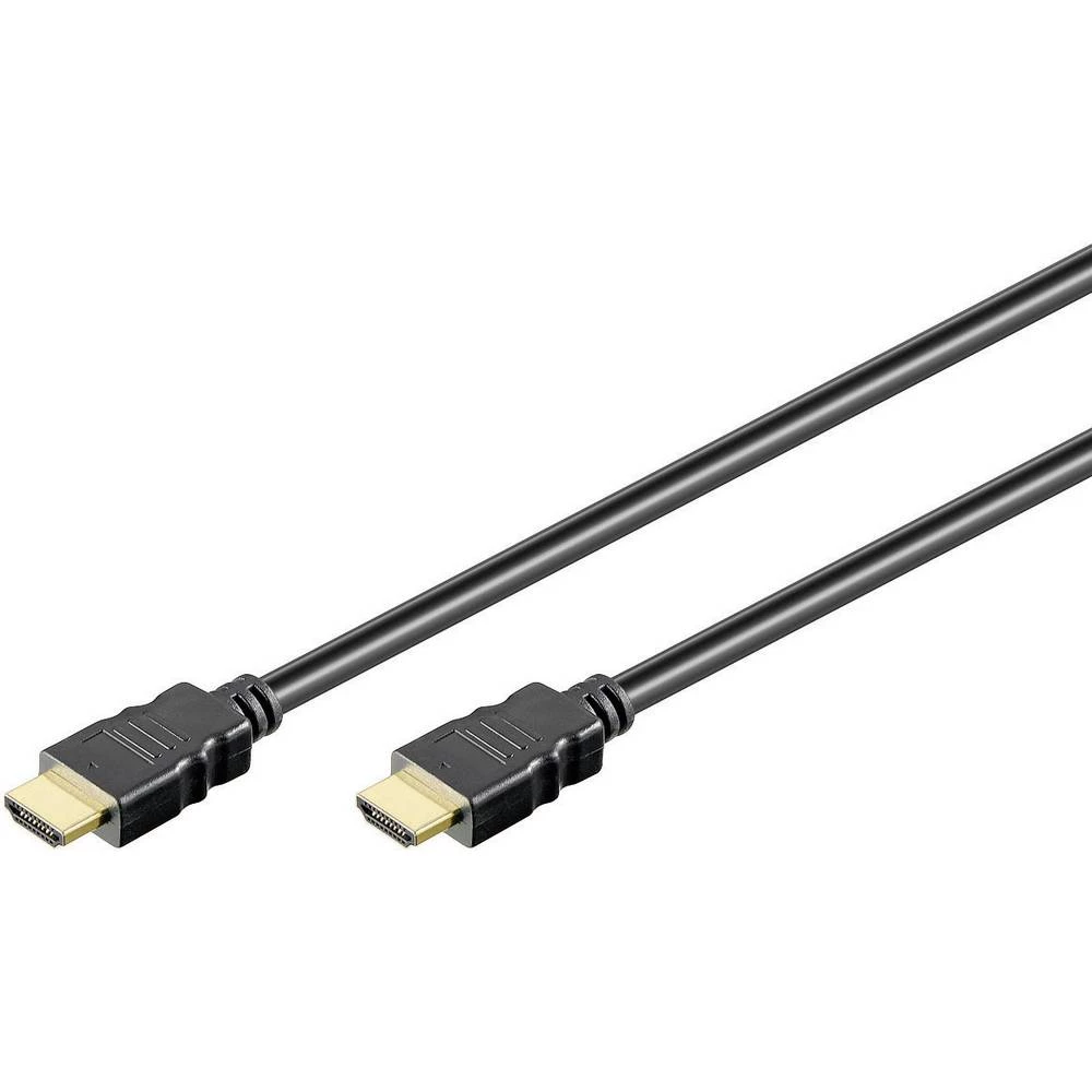 HDMI priključni kabel Goobay [1x HDMI-utikač <=> 1x HDMI-utikač] 3m, crn slika