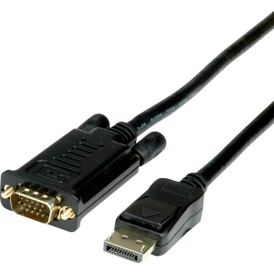 Value DisplayPort priključni kabel 3.00 m 11.99.5803 crna [1x muški konektor displayport - 1x muški konektor vga] slika