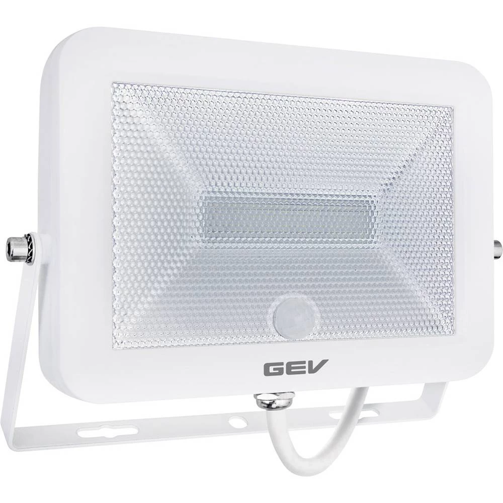 LED vanjski Spotlight s detektor pokreta 20 W Neutralno-bijela GEV Flat 018785 Bijela slika