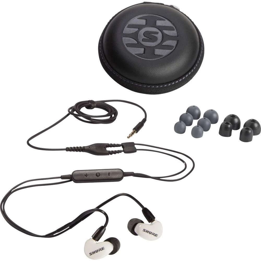 Shure AONIC 215 UNI in ear slušalice u ušima bijela slika