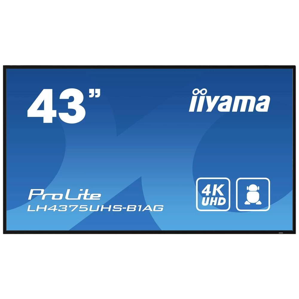 Iiyama ProLite LH4375UHS-B1AG Digital Signage zaslon Energetska učinkovitost 2021: G (A - G) 108 cm 42.5 palac 3840 x 21 slika