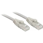 LINDY 45404 RJ45 mrežni kabel, Patch kabel cat 6 U/UTP 3.00 m siva sa zaštitom za nosić 1 St.