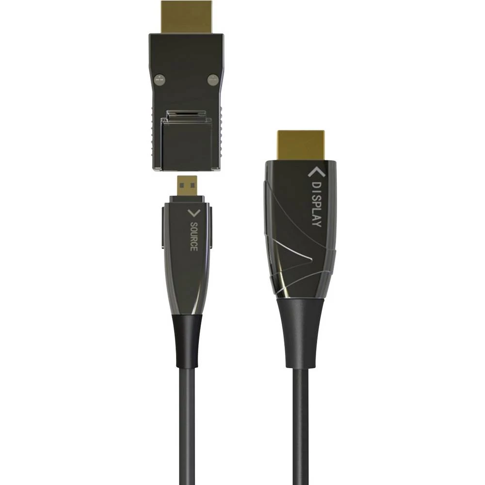 TECHly HDMI priključni kabel 10.00 m ICOC-HDMI-HY2D-010 podržava HDMI crna [1x muški konektor HDMI - 1x muški konektor m slika