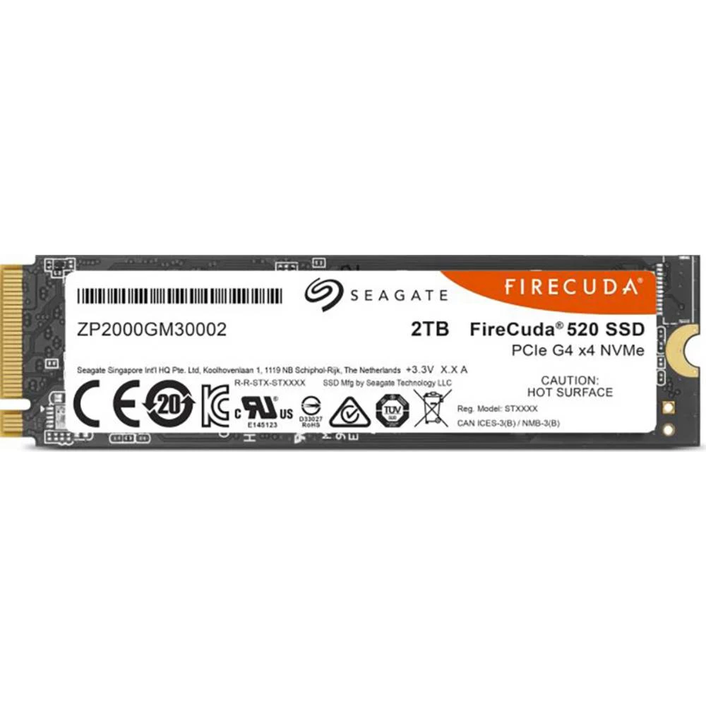 Seagate ZP2000GM3A002 unutarnji M.2 SATA SSD 2280 2 TB FireCuda maloprodaja slika