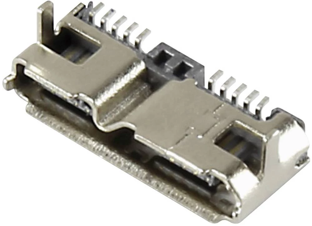 Ugradbena utičnica USB 3.0, tip mikro B Ženski konektor, horizontalna ugradnja 231024991-3 Montažna utičnica USB 3.0, tip Micro slika