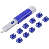 Renkforce zaključavanje RJ45 LAN priključka  RF-4695234 10-dijelni komplet srebrno-plava  uklj. 1 ključ RF-4695234