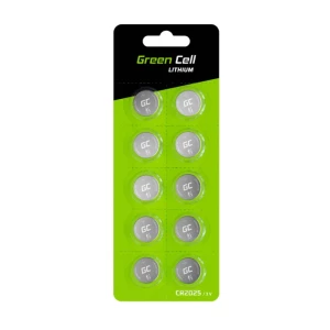 Green Cell gumbasta baterija CR 2025 3 V 10 St. 160 mAh litijev slika
