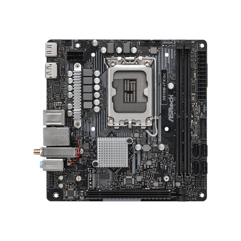 ASRock H610M-ITX/ac matična ploča Baza Intel® 1700 Faktor oblika (detalji) Micro-ITX Set čipova matične ploče Intel® H610 slika
