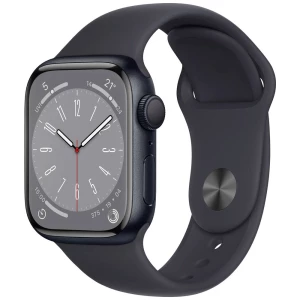 Apple Watch Series 8 GPS 41 mm ponoćno aluminijsko kućište s ponoćnim sportskim remenčićem - običan Apple Watch Series 8 GPS 41 mm kućište od aluminija ponoć sportska narukvica ponoć slika