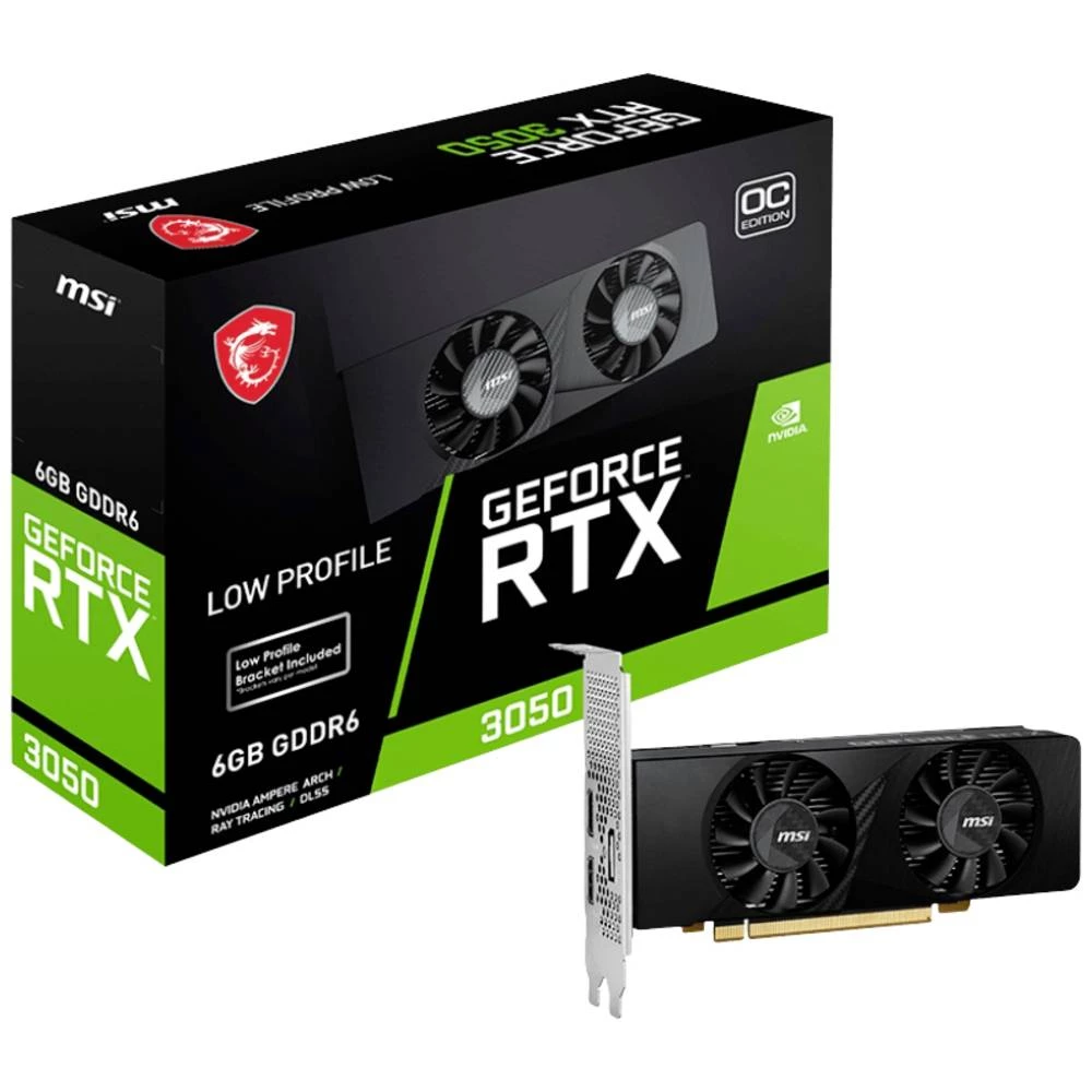 MSI grafička kartica Nvidia GeForce RTX 3050 LP OC 6 GB GDDR6-RAM PCIe x16 DisplayPort, HDMI™ NVIDIA G-Sync , nisko pr slika
