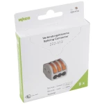 WAGO 222-413 222 spojna stezaljka fleksibilno: 0.08-4 mm² kruti: 0.08-2.5 mm² Broj polova: 3 5 St. siva, narančasta