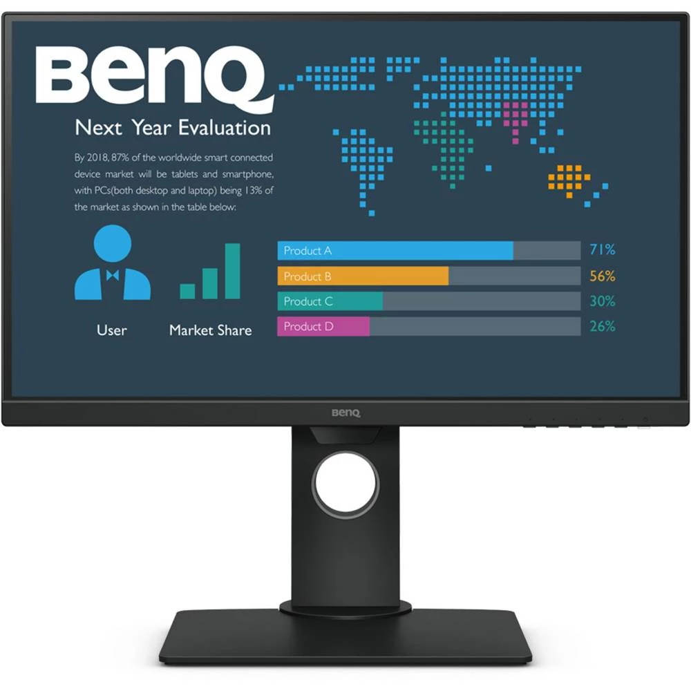 LED zaslon 60.5 cm (23.8 ") BenQ BL2480T ATT.CALC.EEK A (A++ - E) 1920 x 1080 piksel Full HD 5 ms HDMI&trade;, DisplayPort, VGA, slika