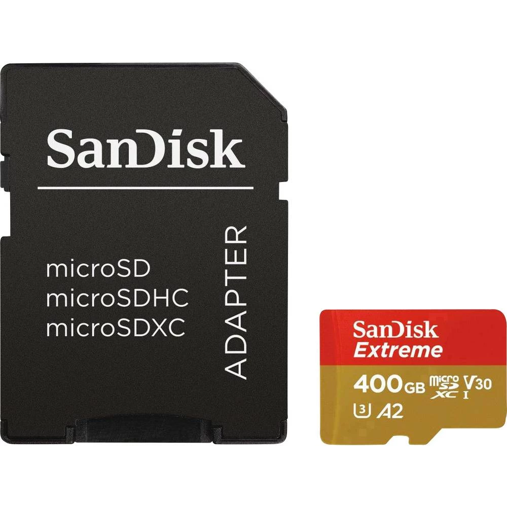 microSDXC kartica 400 GB SanDisk Extreme™ Class 10, UHS-I, UHS-Class 3, v30 Video Speed Class A2 standard slika