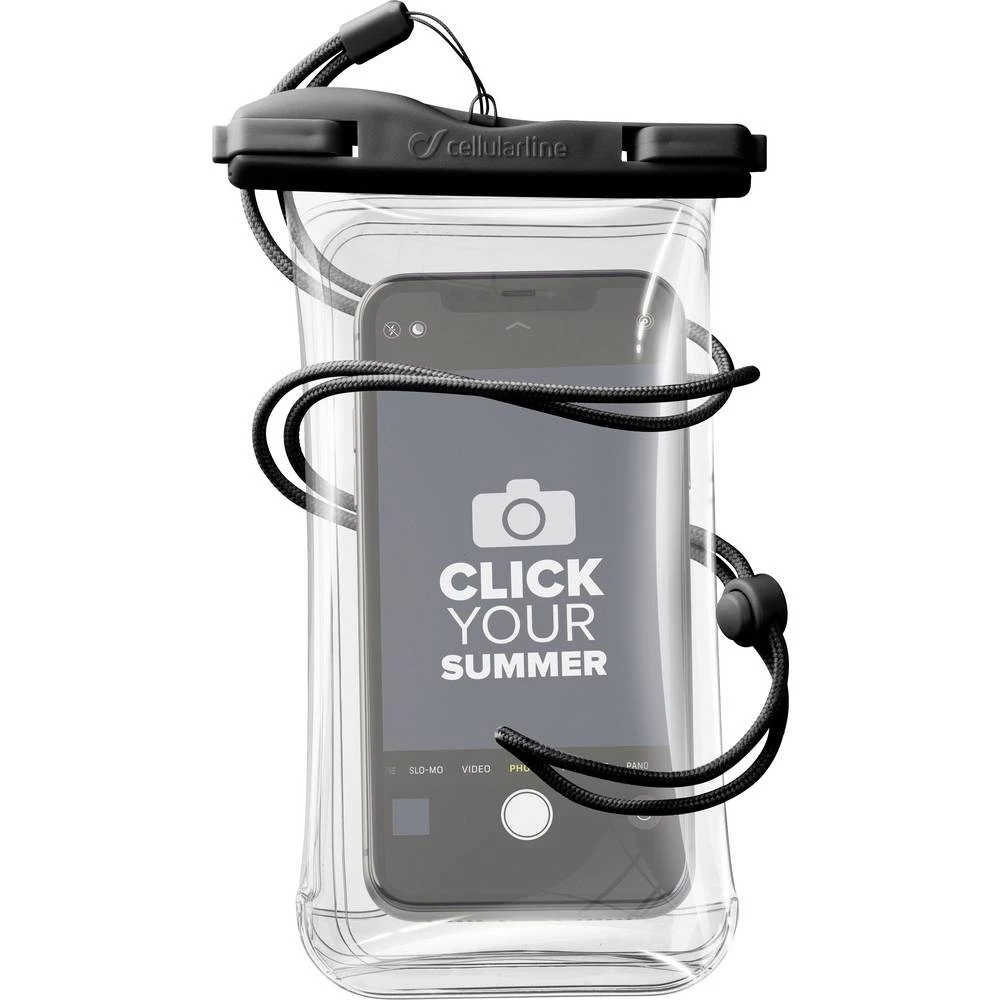 Cellularline VOYAGER20K torbica sa prozorom crna, prozirna slika